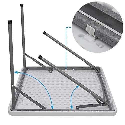ZENY 3 Foot Portable Folding Table Camping Picnic Table Indoor Outdoor Dining Party Picnic Plastic Table | Lightweight & Durable thumbnail 6