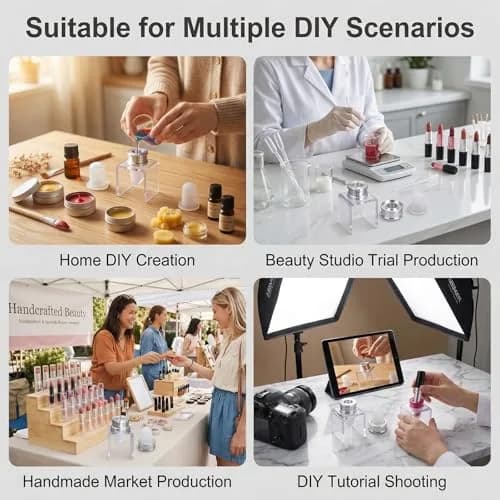 SYBL Lipstick Mold Set 12.1mm | Reusable Silicone DIY Lip Balm & Lipstick Maker thumbnail 7