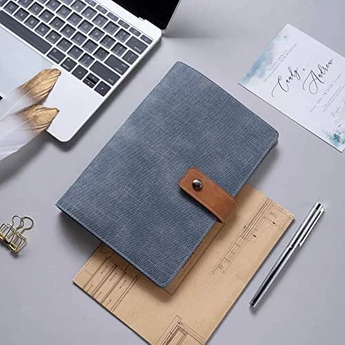 CAGIE A5 Refillable Faux Leather Binder Journals 6 Ring Binder | Premium Water-Resistant Leather, Thick 120gsm Paper, Reusable thumbnail 4