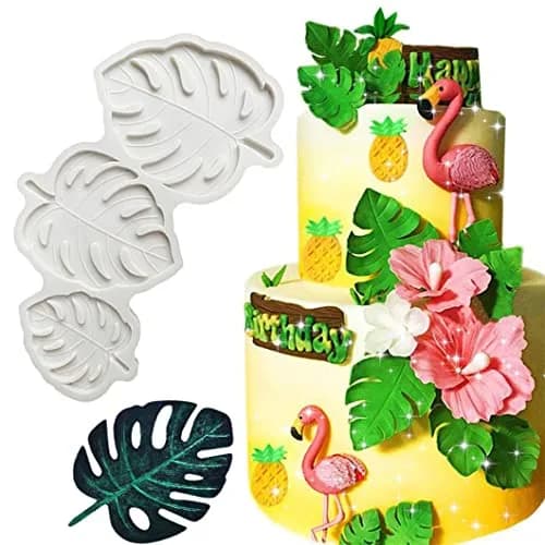 Rolin Roly 5Pcs Leaf Fern Fondant Cake Molds Silicone Mold Reusable Flexible Baking Tool thumbnail 2