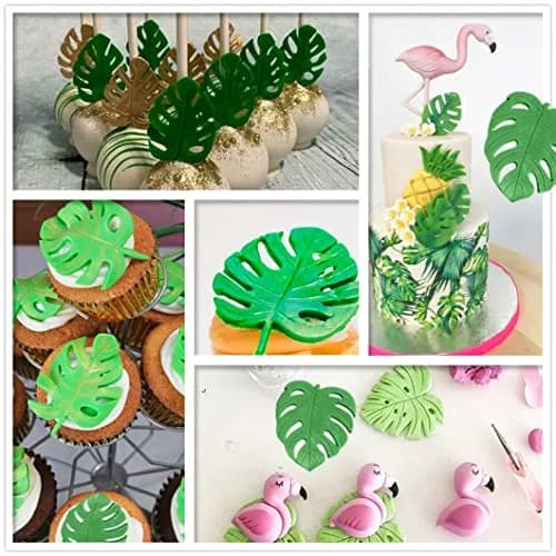 Rolin Roly 5Pcs Leaf Fern Fondant Cake Molds Silicone Mold Reusable Flexible Baking Tool thumbnail 3