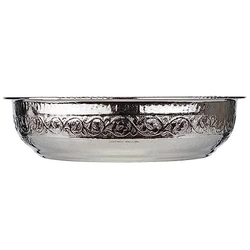 Alisveristime Traditional Turkish Hammam Bowl Silver Zamac 20 cm (7.87 in) | Authentic Turkish Bath Accessory thumbnail 6