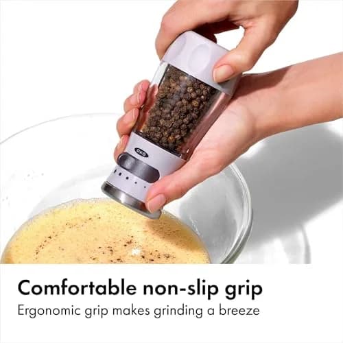 OXO Good Grips Contoured Pepper Grinder with Adjustable Ceramic Mill | Precise, Durable & Stylish (One size, Gray) thumbnail 7