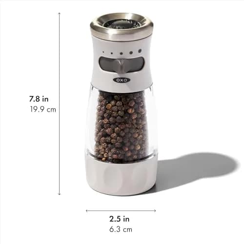 OXO Good Grips Contoured Pepper Grinder with Adjustable Ceramic Mill | Precise, Durable & Stylish (One size, Gray) thumbnail 3