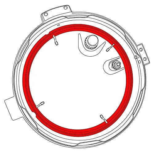 GJS Gourmet Replacement Sealing Rings 4 Quart Pressure Cooker | Durable Silicone Gasket thumbnail 2