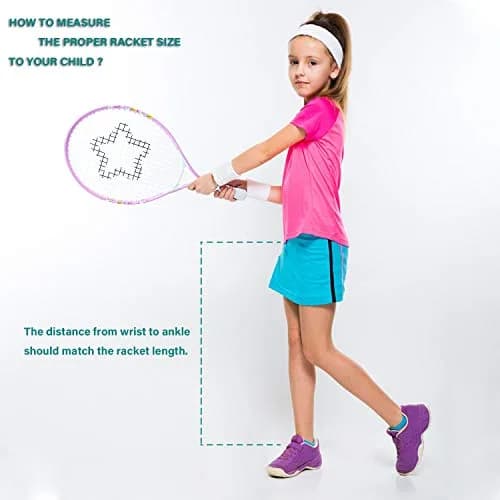 AMA SPORT 19 inch Kids Tennis Racket | Aluminum Frame, 80 sq in Head Size, 4 inch Grip thumbnail 7