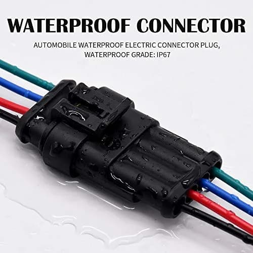G 4 Pin Connector 16AWG Waterproof Connectors Male Female Wire Plugs with 3.3 inch Cable (5 Sets) thumbnail 6