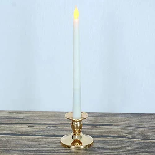 hanya Gold Metal Taper Candle Holder Set of 2 | Decorative Candlestick Holder for Home Decor, Weddings, Events thumbnail 2