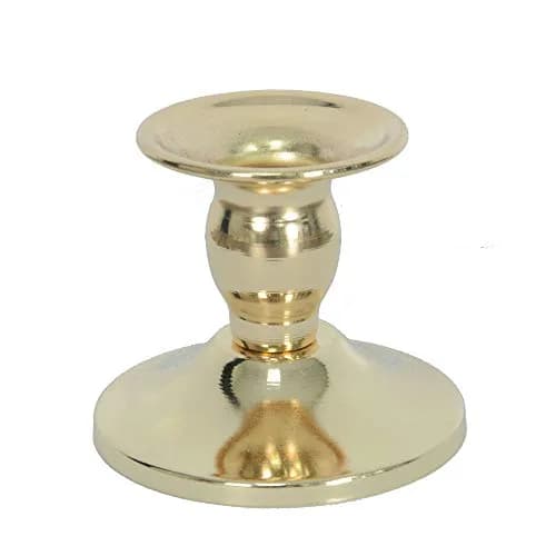 hanya Gold Metal Taper Candle Holder Set of 2 | Decorative Candlestick Holder for Home Decor, Weddings, Events thumbnail 3