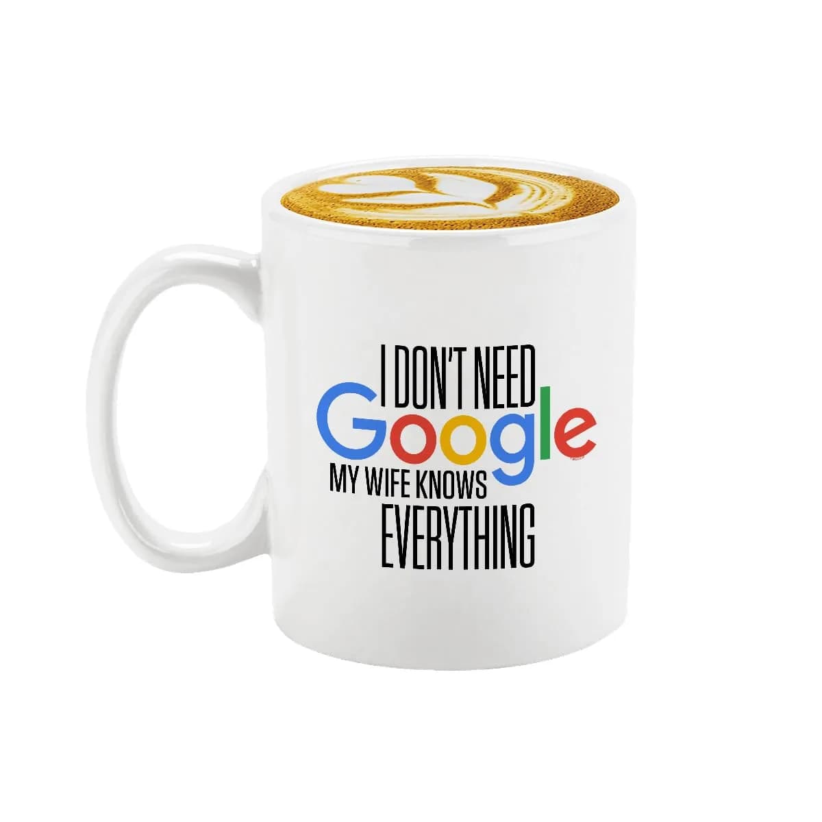 Veracco I Don't Need My Wife Knows Everything Ceramic Coffee Mug 11oz | Funny Gifts For Her — White