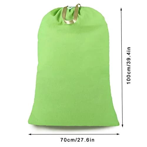 SANFERGE Heavy Duty Laundry Bag with Drawstring and Handle | Extra Large 28x40 Inch, Durable Rip-Stop Material, Foldable & Portable for Household & Travel thumbnail 2