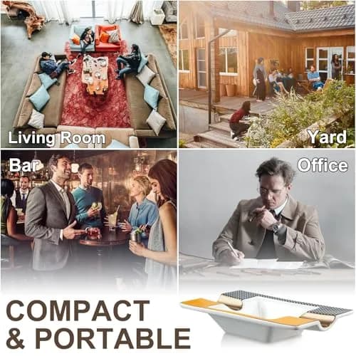 GUEVARA Cigar Ashtray Large Metal | Elegant Outdoor & Indoor Design for Men & Women thumbnail 7