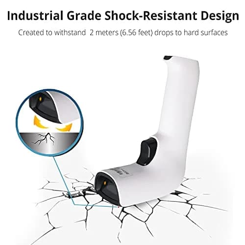ScanAvenger Wireless Bluetooth USB Barcode Scanner with Stand: 1D & 2D QR Reader, Rechargeable Battery, Vibration Alert | 14.0 cm x 11.0 cm x 16.5 cm thumbnail 9