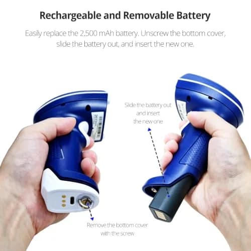 ScanAvenger 1D & 2D Bluetooth Barcode Scanner | 25cm/s Scan Speed, 493ft Range thumbnail 2