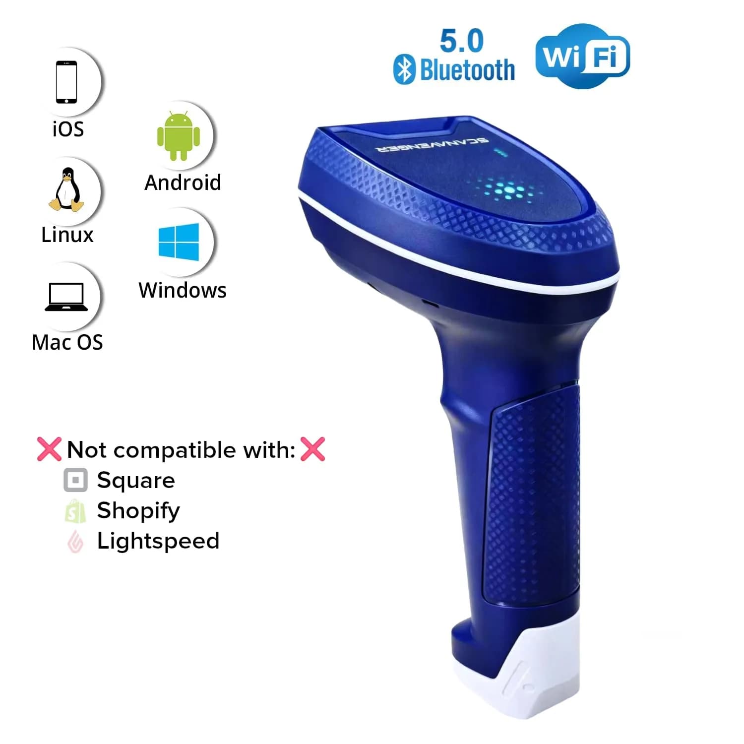 ScanAvenger 1D & 2D Bluetooth Barcode Scanner | 25cm/s Scan Speed, 493ft Range - view 4