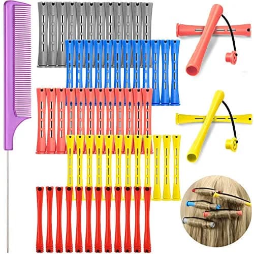 WILLBOND 60 Pcs Hair Perm Rods Set with Rat Tail Comb - Assorted Sizes for Short to Medium Hair thumbnail 1