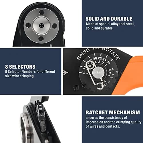 IWISS iCrimp Deutsch Terminal Crimper, 26-12 AWG | Precise, Durable, Automotive & Marine Use thumbnail 4
