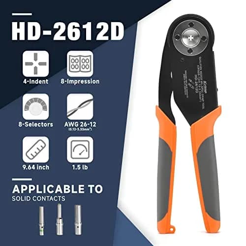 IWISS iCrimp Deutsch Terminal Crimper, 26-12 AWG | Precise, Durable, Automotive & Marine Use thumbnail 2