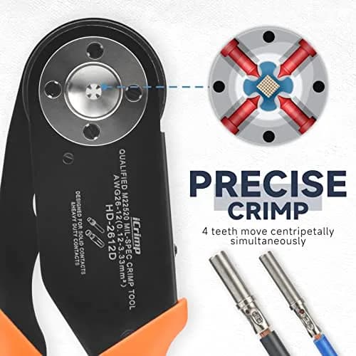 IWISS iCrimp Deutsch Terminal Crimper, 26-12 AWG | Precise, Durable, Automotive & Marine Use thumbnail 3