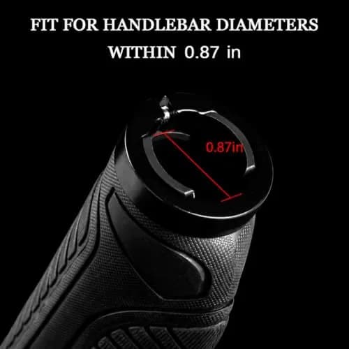 ROCKBROS Handlebar Grips Double Aluminum Clamp Lock Anti-Slip Red | Ergonomic MTB & BMX Grip thumbnail 4