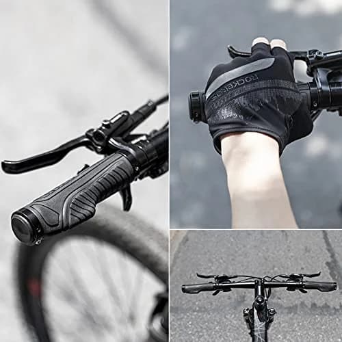 ROCKBROS Handlebar Grips Aluminum Lock-on Anti-Slip Green | Ergonomic MTB & BMX thumbnail 5