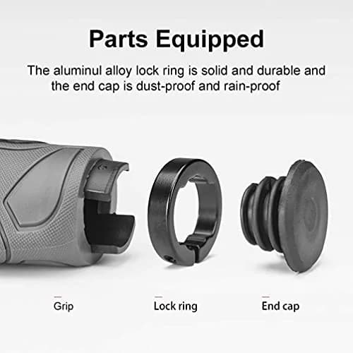 ROCKBROS Handlebar Grips Double Aluminum Clamp Lock Anti-Slip Green | Ergonomic MTB & BMX Grip thumbnail 8