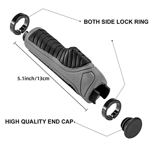 ROCKBROS Handlebar Grips Double Aluminum Clamp Lock Anti-Slip Green | Ergonomic MTB & BMX Grip thumbnail 2