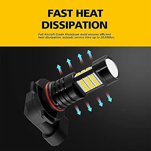 AUXLIGHT H10 LED Fog Light DRL Bulbs 2400 Lumens Golden Yellow | Extremely Bright Fog Light Replacement thumbnail 7