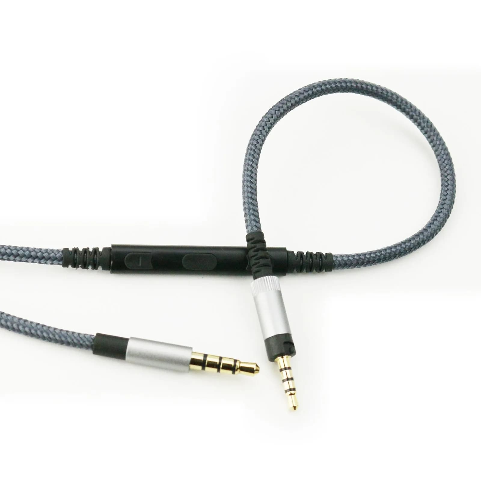 NewFantasia Headphone Cord Audio Cable 1.3m (4.3ft) with Mic & Volume Control | Braided Nylon for Sennheiser HD4.40/BT, HD4.50/BTNC, HD4.30i, HD400S - view 7