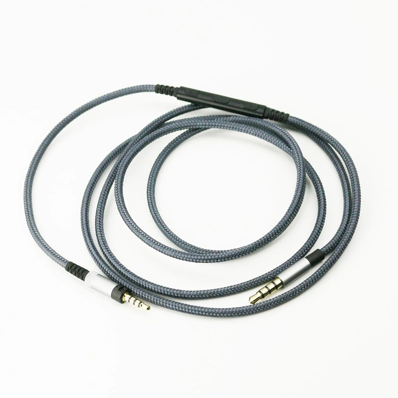 NewFantasia Headphone Cord Audio Cable 1.3m (4.3ft) with Mic & Volume Control | Braided Nylon for Sennheiser HD4.40/BT, HD4.50/BTNC, HD4.30i, HD400S - view 2