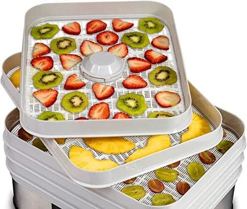 AIKESIWAY 6 Pack Silicone Dehydrator Sheets | Non-stick Food Fruit Mesh for Fruit Dryer thumbnail 3