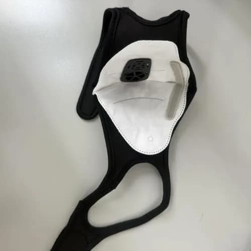 Rsenr Fashion Maskes with Fan for Outdoor Sports | 4-6H Battery, 2 Speed, XL, Black thumbnail 3