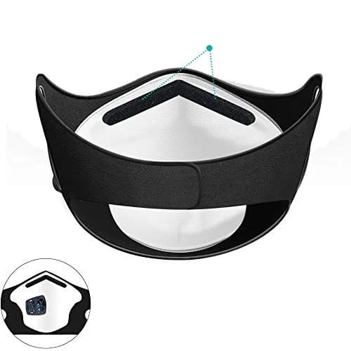 Rsenr Fashion Maskes with Fan for Outdoor Sports | 4-6H Battery, 2 Speed, XL, Black thumbnail 1