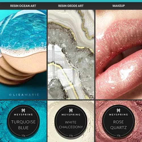 MEYSPRING Gemstones Collection Mica Powder for Epoxy Resin 100g (3.5oz) | Cosmetic Grade Pigment for Resin Art & Makeup thumbnail 6