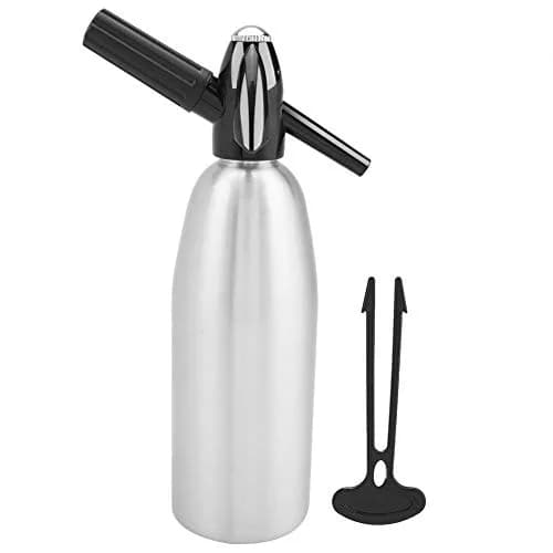 Raguso 1L Alloy Soda Syphon Bottle | Carbonated Seltzer Water Maker for Cocktails & Drinks (Silver) thumbnail 1