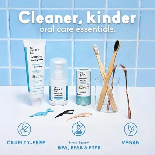 The Humble Co. Mint Dental Floss Picks Single Thread 200 Count | Plant-Based Materials, Shred-Resistant Thread thumbnail 7