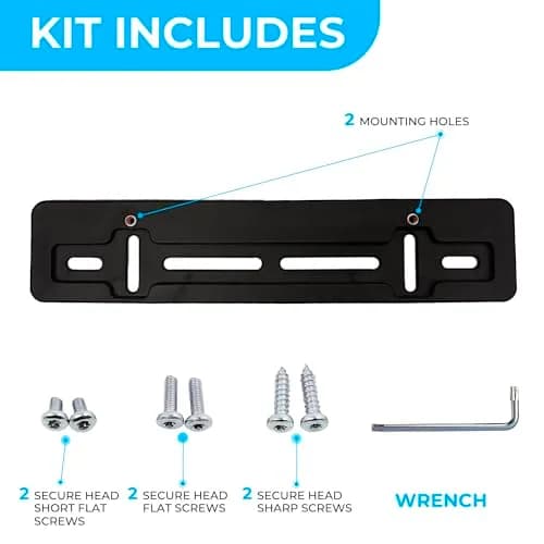 TN TrunkNets Inc Front Bumper License Plate Bracket for Toyota Camry 2018-2025, 2026, Black | Fits US & Canada Plates, Rust-Proof Plastic thumbnail 5