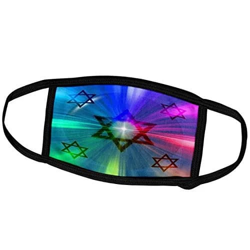 3dRose Star of David - Energy Burst Face Mask 6.7 x 4.3-inch | Custom Style & Breathable Fabric thumbnail 1