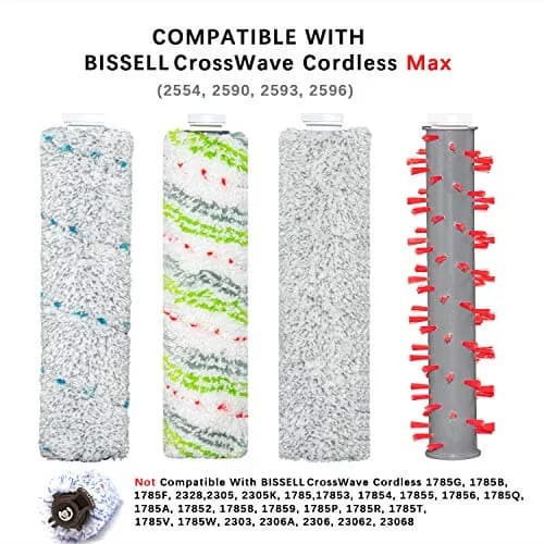 LBLVBNEWD Multi-Surface Pet Brush Rolls & Vacuum Filters 4 Pack Brush Rolls + 3 Filters | Compatible with Bissell CrossWave Max Vacuums thumbnail 3