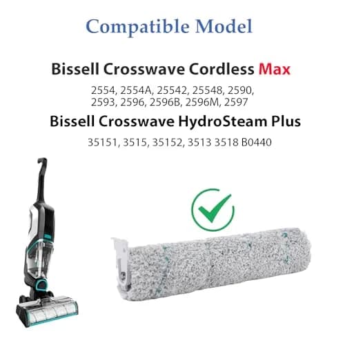 LBLVBNEWD Multi-Surface Pet Brush Rolls & Vacuum Filters 2787&1866 Replacement Parts for Bissell CrossWave Max (3 Brush Rolls, 3 Filters, 1 Tool) thumbnail 2