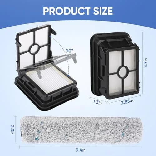 LBLVBNEWD Multi-Surface Pet Brush Rolls & Vacuum Filters 2787&1866 Replacement Parts for Bissell CrossWave Max (3 Brush Rolls, 3 Filters, 1 Tool) thumbnail 3
