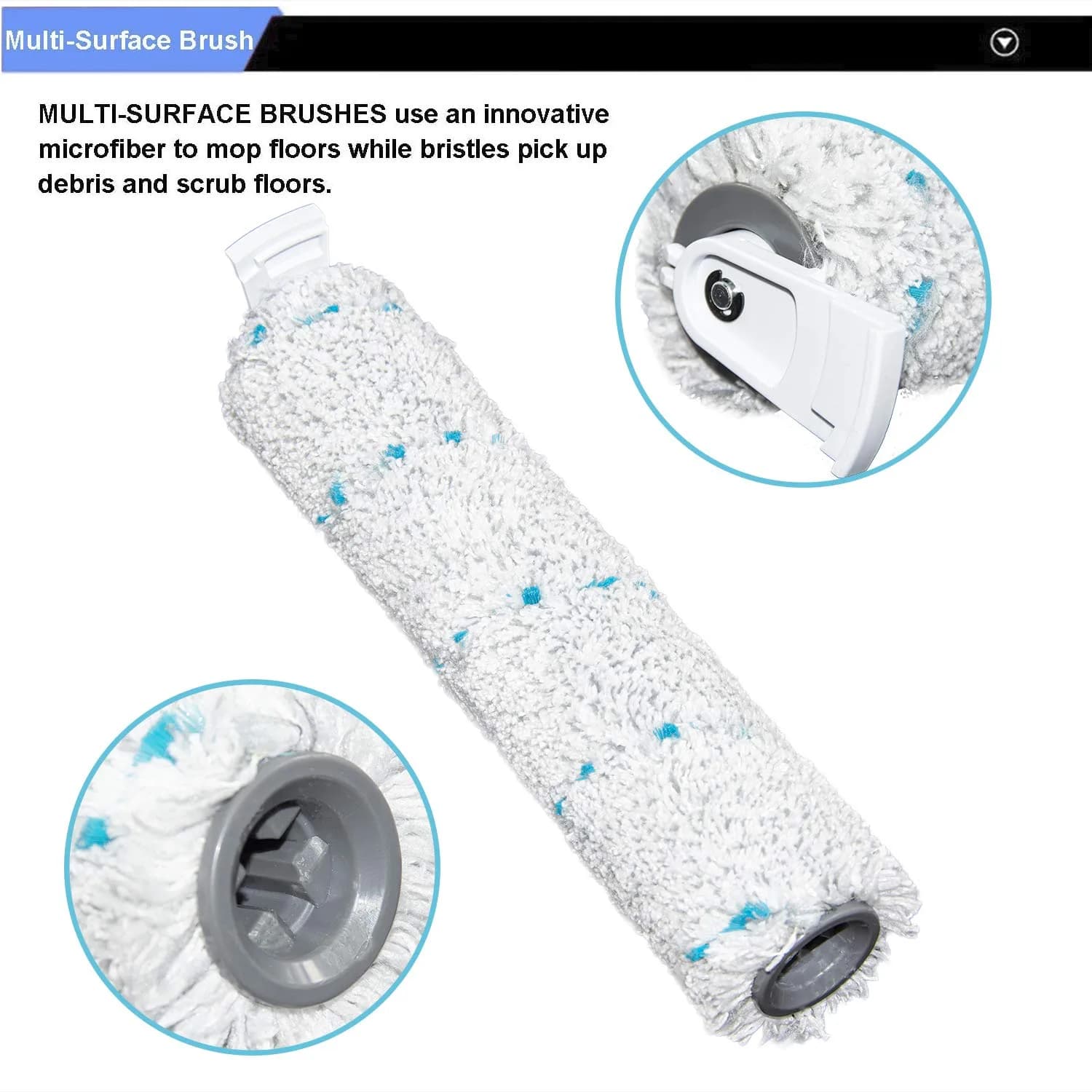 LBLVBNEWD Multi-Surface Pet Brush Rolls & Vacuum Filters 2787&1866 Replacement Parts for Bissell CrossWave Max (3 Brush Rolls, 3 Filters, 1 Tool) - view 4