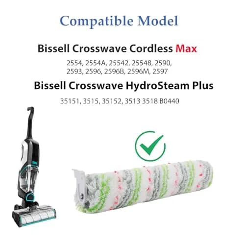 LBLVBNEWD Multi-Surface Pet Brush Rolls & Vacuum Filters 2554 & 1866 Replacement Parts for Bissell CrossWave Max (3 Brush Rolls + 3 Filters) thumbnail 2