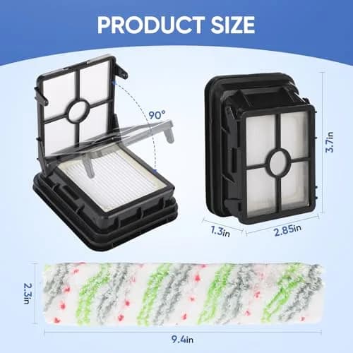 LBLVBNEWD Multi-Surface Pet Brush Rolls & Vacuum Filters 2554 & 1866 Replacement Parts for Bissell CrossWave Max (3 Brush Rolls + 3 Filters) thumbnail 3