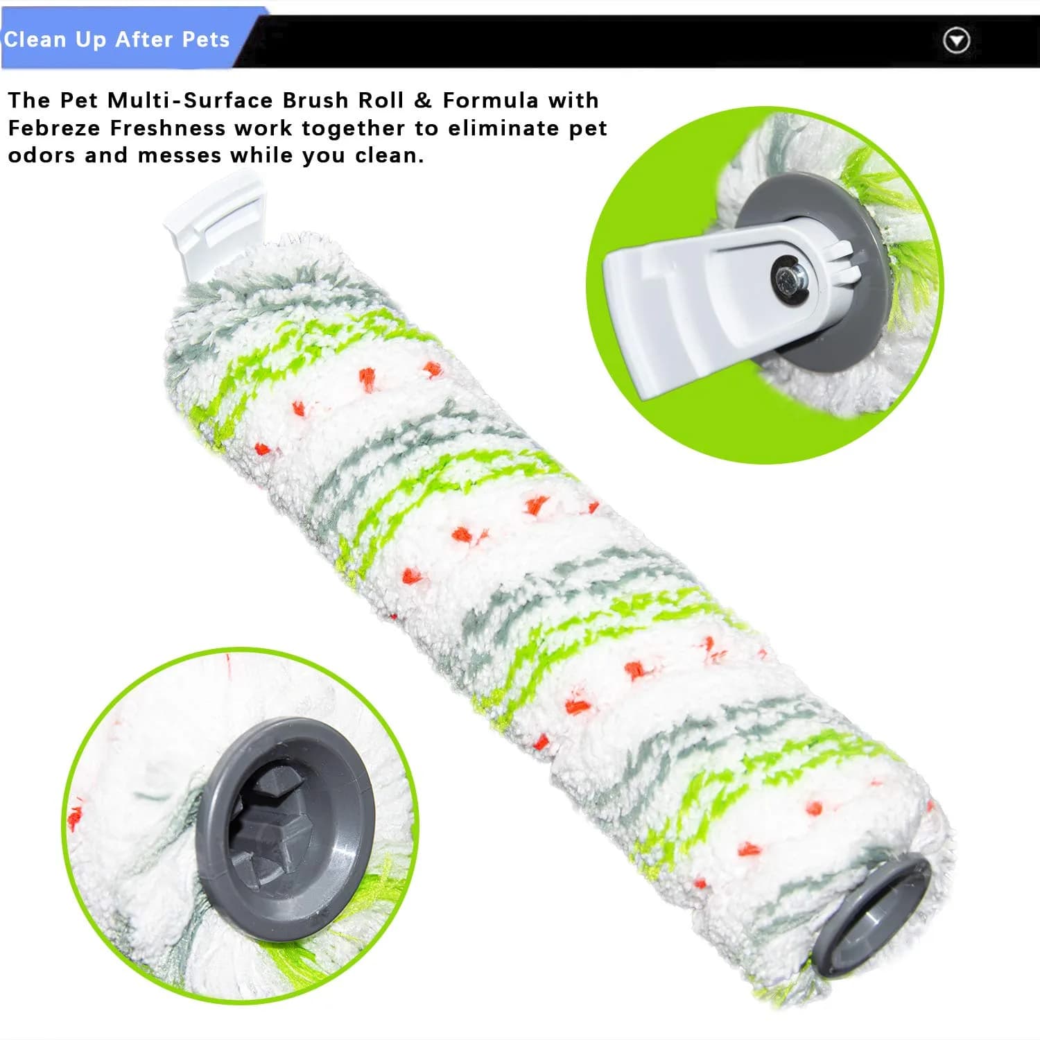 LBLVBNEWD Multi-Surface Pet Brush Rolls & Vacuum Filters 2554 & 1866 Replacement Parts for Bissell CrossWave Max (3 Brush Rolls + 3 Filters) - view 4