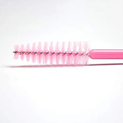 FANJEIS Eyelash Spoolie Brushes 100PCS Pink | Bendable Fiber Hair & Plastic Handle for Mascara & Eyebrow Grooming thumbnail 4