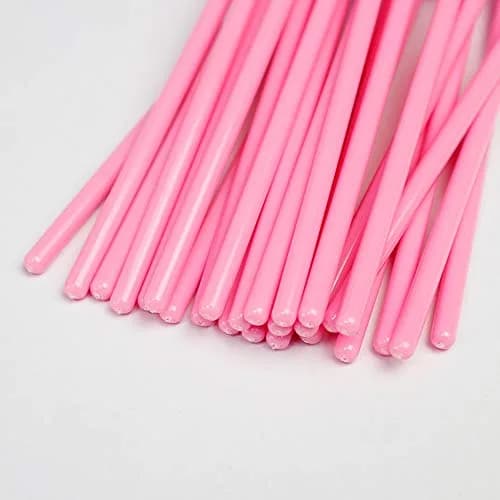FANJEIS Eyelash Spoolie Brushes 100PCS Pink | Bendable Fiber Hair & Plastic Handle for Mascara & Eyebrow Grooming thumbnail 3