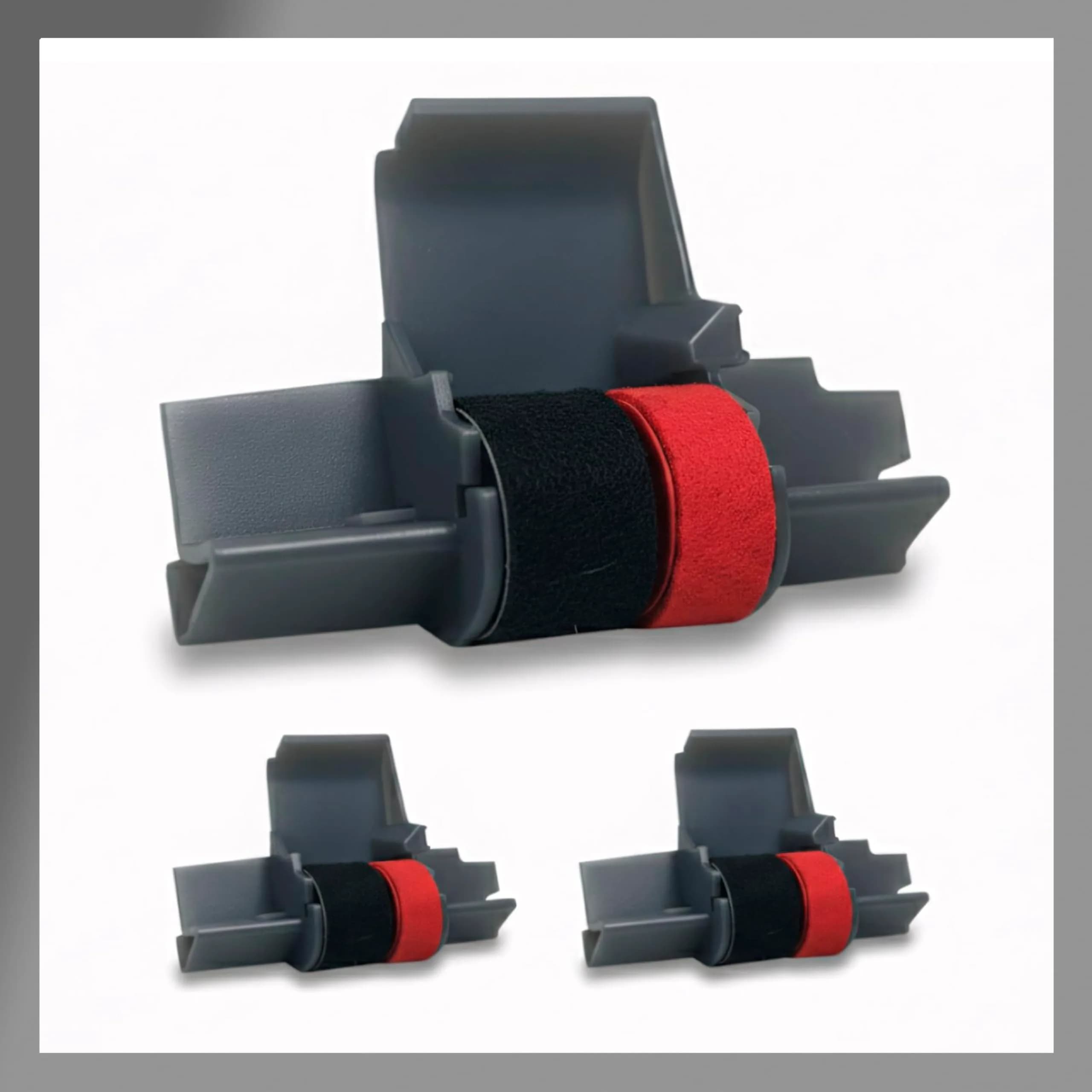 Pokanic IR-40T Black & Red Ink Roller Ribbon Cartridge 3 Pack | Dual-Color Replacement for Calculators & Cash Registers - main product image
