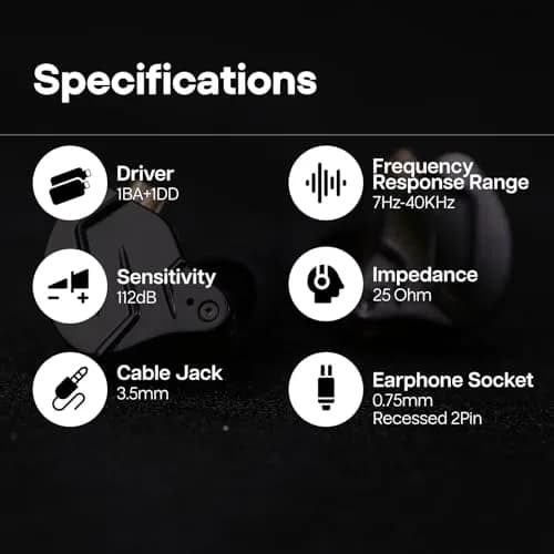 Linsoul KZ ZSN PRO X Hybrid Wired Earbuds 1DD+1BA | HiFi In-Ear Monitors with Detachable Cable thumbnail 5