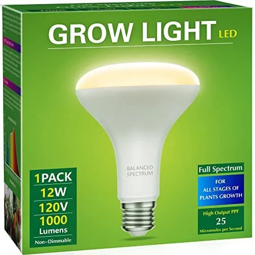 Briignite BR30 LED Grow Light Bulb 12W (120W Eq.) Full Spectrum | 3500K E26 Base thumbnail 1